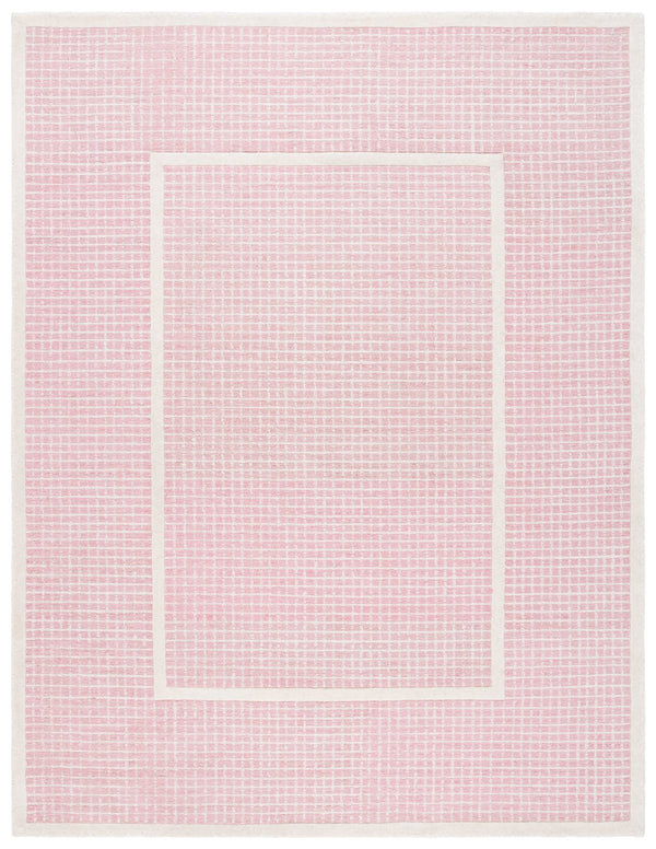 Safavieh Pine Area Rug - Hand-tufted Luxury Wool Runner For Modern Home Decor In Stylish Neutral Tones Pink ,Ivory Wool Pile Pne503u-8