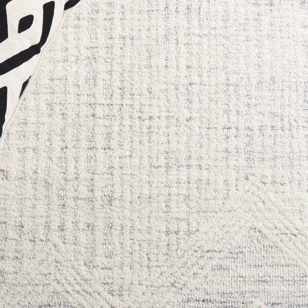Safavieh Pine Handtufted Wool & Cotton Area Rug - Elegant Geometric Design For Timeless Home Sophistication Light Grey ,Ivory Wool & Cotton Pne601f-4