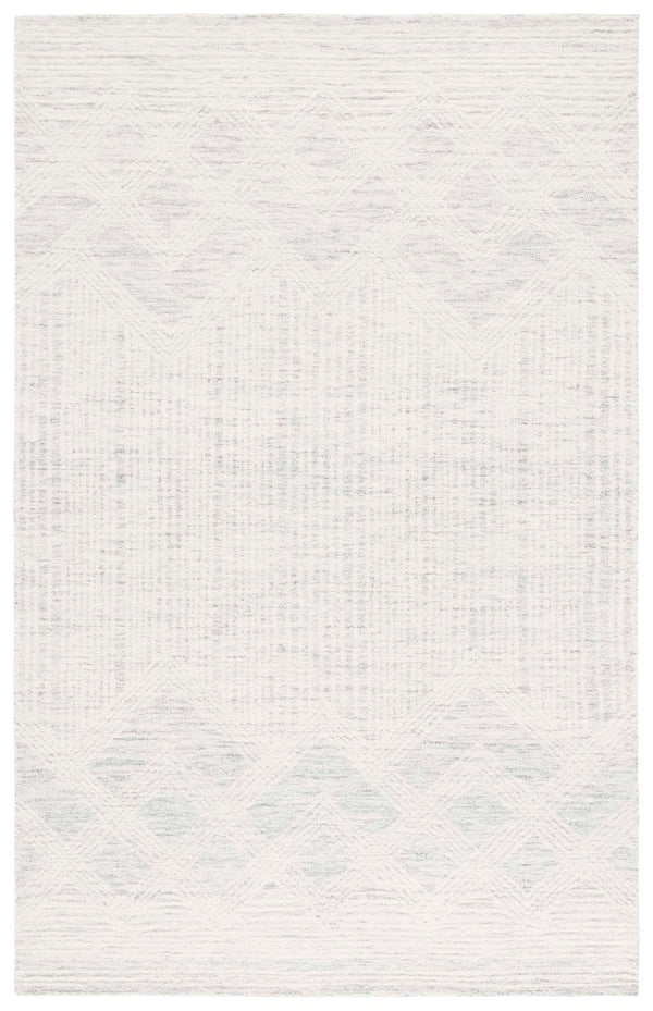 Safavieh Pine Hand-tufted Area Rug In Elegant Grey And Ivory Design – Luxurious Runner For Any Space Light Grey ,Ivory Wool & Cotton Pne601f-5