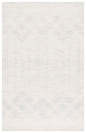 Safavieh Pine Handtufted Wool & Cotton Area Rug - Elegant Geometric Design For Timeless Home Sophistication Light Grey ,Ivory Wool & Cotton Pne601f-4