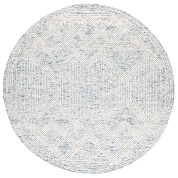 Safavieh Pine Handtufted Wool & Cotton Area Rug - Elegant Geometric Design For Timeless Home Sophistication Light Grey ,Ivory Wool & Cotton Pne601f-4