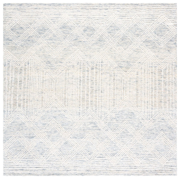 Safavieh Pine Handtufted Wool & Cotton Area Rug - Elegant Geometric Design For Timeless Home Sophistication Light Grey ,Ivory Wool & Cotton Pne601f-4