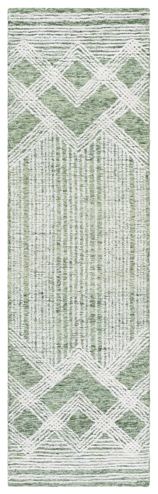 Safavieh Pine Hand-tufted Area Rug In Elegant Grey And Ivory Design – Luxurious Runner For Any Space Sage ,Ivory Wool & Cotton Pne601w-28