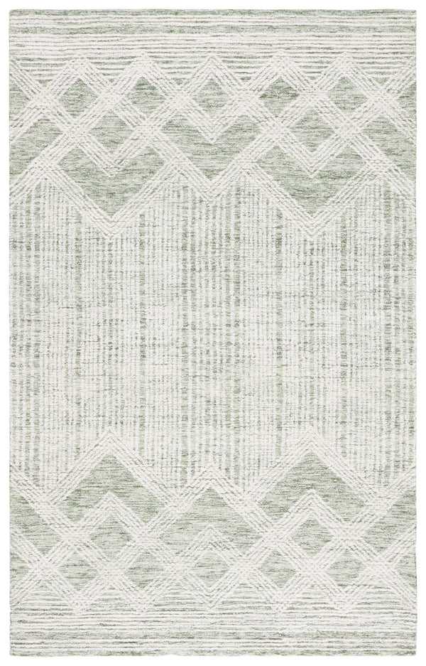 Safavieh Pine Hand-tufted Area Rug In Elegant Grey And Ivory Design – Luxurious Runner For Any Space Sage ,Ivory Wool & Cotton Pne601w-5