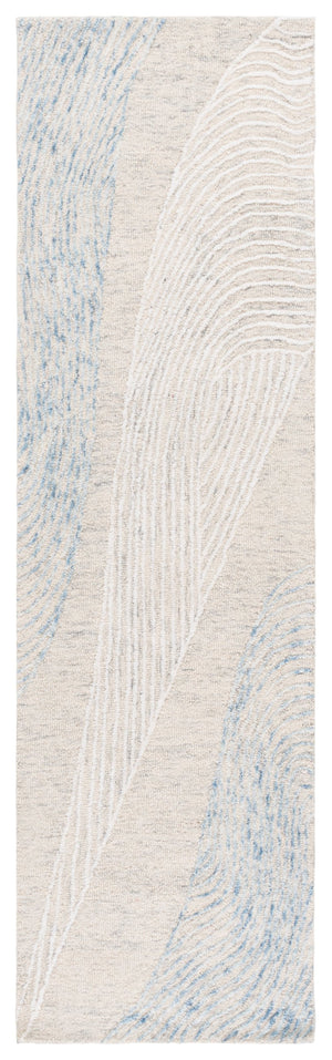 Safavieh Pine Handcrafted Wool And Cotton Runner Rug – Elegant Design For Modern Hallways And Living Spaces Light Grey ,Ivory Wool & Cotton Pne602f-28