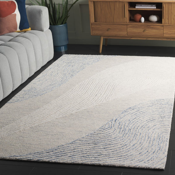 Safavieh Pine Handtufted Area Rug With Organic Leaf Pattern - Luxurious Comfort For Any Living Space Light Grey ,Ivory Wool & Cotton Pne602f-4