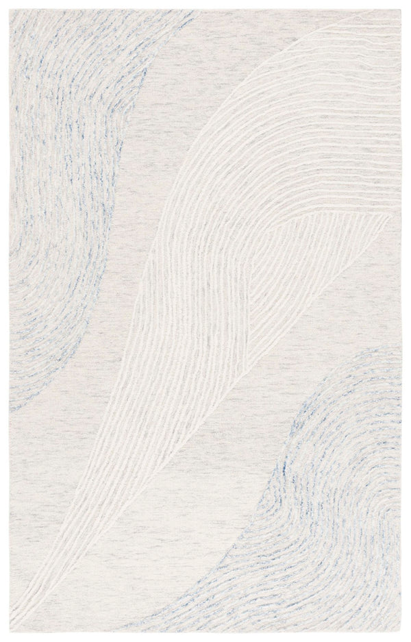 Safavieh Pine Handtufted Area Rug With Organic Leaf Pattern - Luxurious Comfort For Any Living Space Light Grey ,Ivory Wool & Cotton Pne602f-4