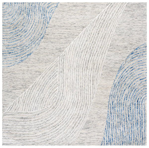 Safavieh Pine Handcrafted Wool And Cotton Runner Rug – Elegant Design For Modern Hallways And Living Spaces Light Grey ,Ivory Wool & Cotton Pne602f-6sq