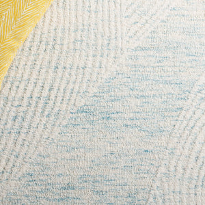 Safavieh Pine Handcrafted Wool And Cotton Runner Rug – Elegant Design For Modern Hallways And Living Spaces Turquoise ,Ivory Wool & Cotton Pne602j-5