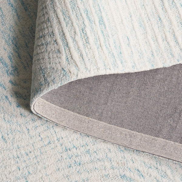 Safavieh Pine Handcrafted Wool And Cotton Runner Rug – Elegant Design For Modern Hallways And Living Spaces Turquoise ,Ivory Wool & Cotton Pne602j-5