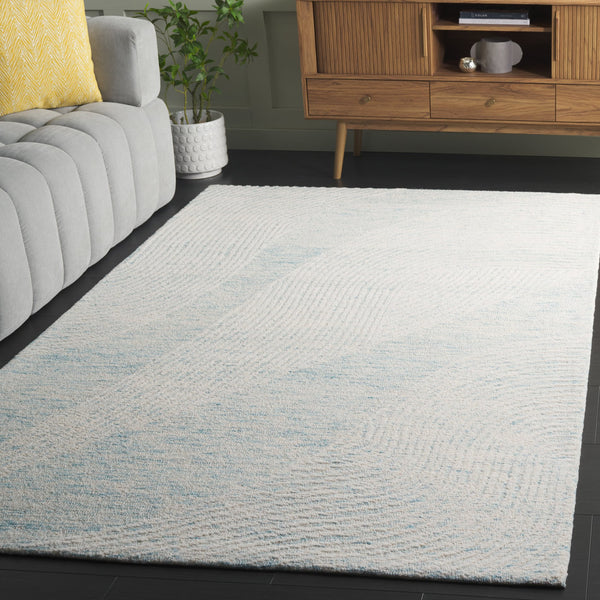 Safavieh Pine Handcrafted Wool And Cotton Runner Rug – Elegant Design For Modern Hallways And Living Spaces Turquoise ,Ivory Wool & Cotton Pne602j-5