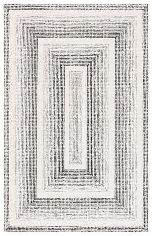 Safavieh Pine Handtufted Wool & Cotton Runner Rug - Unique Geometric Design For Elegant Hallway Decor Black ,Ivory Wool & Cotton Pne604z-5