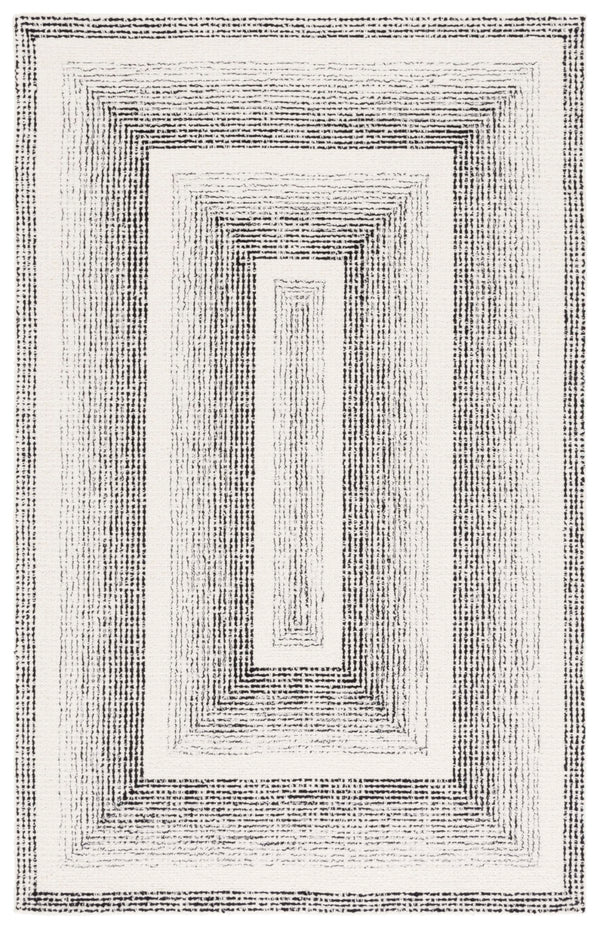 Safavieh Pine Handtufted Wool And Cotton Area Rug - Luxurious Modern Design For Any Living Space Elegance Black ,Ivory Wool & Cotton Pne604z-3