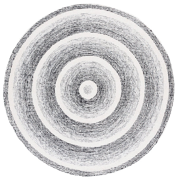 Safavieh Pine Handtufted Wool & Cotton Runner Rug - Unique Geometric Design For Elegant Hallway Decor Black ,Ivory Wool & Cotton Pne604z-6r