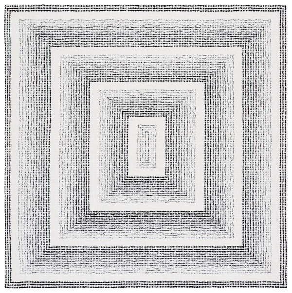 Safavieh Pine Handtufted Wool And Cotton Area Rug - Luxurious Modern Design For Any Living Space Elegance Black ,Ivory Wool & Cotton Pne604z-3