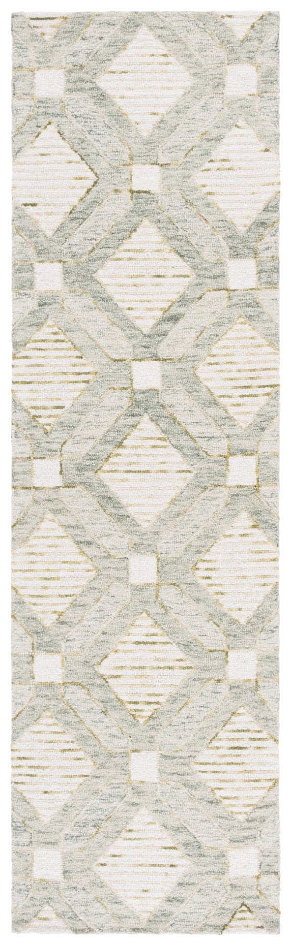 Safavieh Pine Modern Hand-tufted Area Rug In Elegant Geometric Design For Stylish Home Décor Upgrade Sage ,Ivory 80% Wool,10% Cotton,10% Latex Pne701w-4