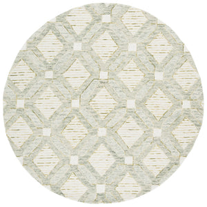 Safavieh Pine Modern Hand-tufted Area Rug In Elegant Geometric Design For Stylish Home Décor Upgrade Sage ,Ivory 80% Wool,10% Cotton,10% Latex Pne701w-4