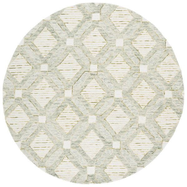 Safavieh Pine Modern Hand-tufted Area Rug In Elegant Geometric Design For Stylish Home Décor Upgrade Sage ,Ivory 80% Wool,10% Cotton,10% Latex Pne701w-4