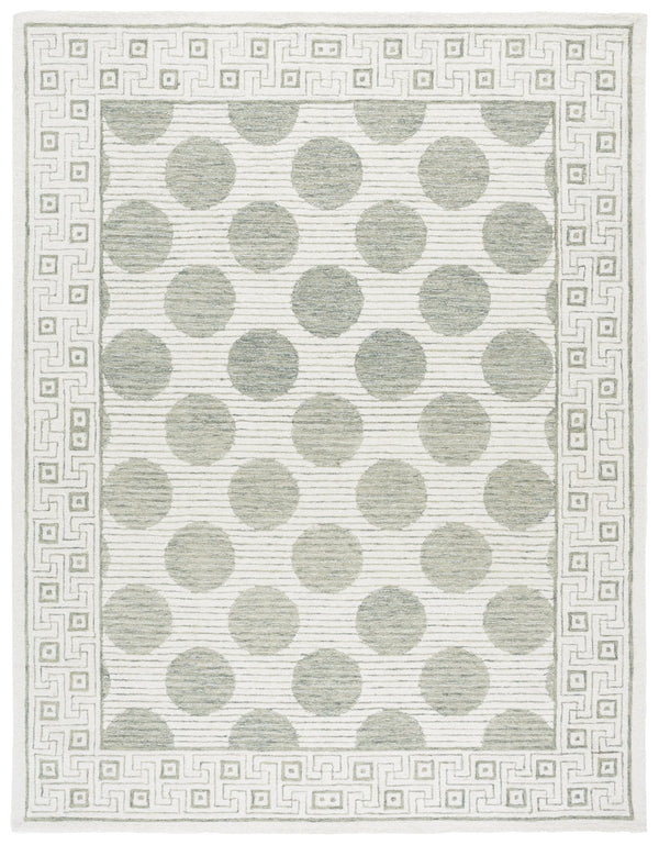 Safavieh Pine Hand-Tufted Sage Ivory Runner Rug With Geometric Motif, Wool Blend, Durable Soft Texture 2'-3" x 8'-0" PNE702W-28