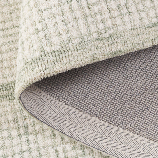 Safavieh Pine Modern Hand-tufted Area Rug - Elegant Sage Frame With Tranquil Ivory Center For Stylish Homes Sage ,Ivory 80% Wool,10% Cotton,10% Latex Pne703w-3