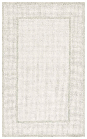 Safavieh Pine Modern Hand-tufted Area Rug - Elegant Sage Frame With Tranquil Ivory Center For Stylish Homes Sage ,Ivory 80% Wool,10% Cotton,10% Latex Pne703w-3