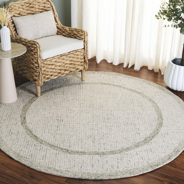 Safavieh Pine Elegant Hand-tufted Runner Rug - Luxurious Modern Design For Hallways And Entryways Sage ,Ivory 80% Wool,10% Cotton,10% Latex Pne703w-6r
