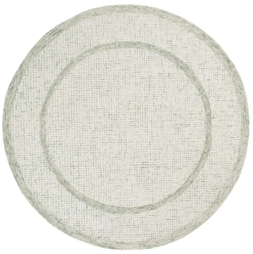 Safavieh Pine Modern Hand-tufted Area Rug - Elegant Sage Frame With Tranquil Ivory Center For Stylish Homes Sage ,Ivory 80% Wool,10% Cotton,10% Latex Pne703w-3