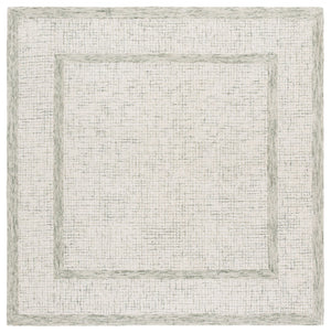 Safavieh Pine Modern Hand-tufted Area Rug - Elegant Sage Frame With Tranquil Ivory Center For Stylish Homes Sage ,Ivory 80% Wool,10% Cotton,10% Latex Pne703w-3