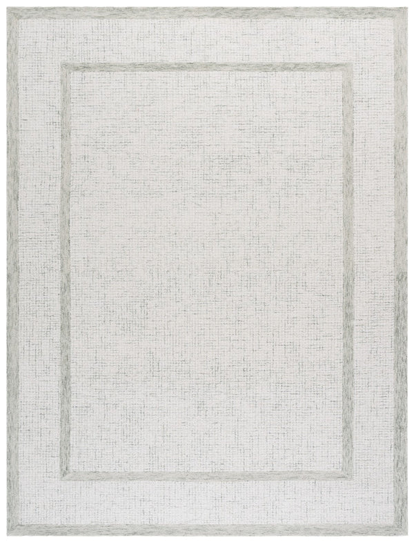 Safavieh Pine Modern Hand-tufted Area Rug - Elegant Sage Frame With Tranquil Ivory Center For Stylish Homes Sage ,Ivory 80% Wool,10% Cotton,10% Latex Pne703w-3