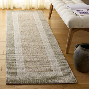 Safavieh Pine Hand-tufted Runner Rug - Elegant Modern Design In Chic Color Palette For Contemporary Homes Green ,Ivory 80% Wool,10% Cotton,10% Latex Pne705y-28