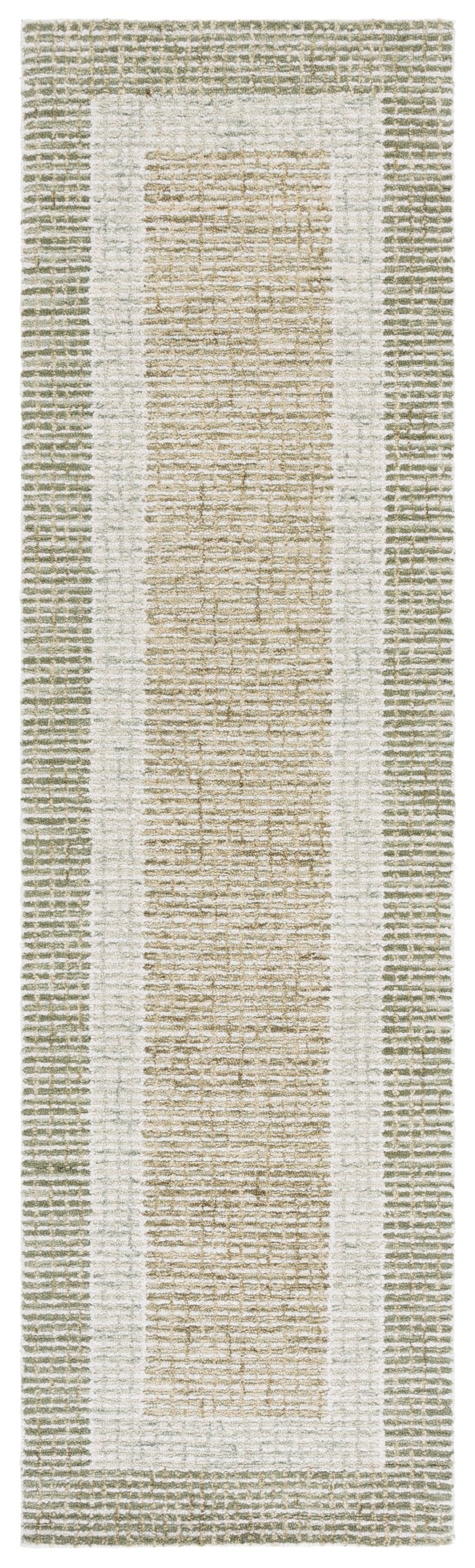 Safavieh Pine Hand-tufted Runner Rug - Elegant Modern Design In Chic Color Palette For Contemporary Homes Green ,Ivory 80% Wool,10% Cotton,10% Latex Pne705y-8