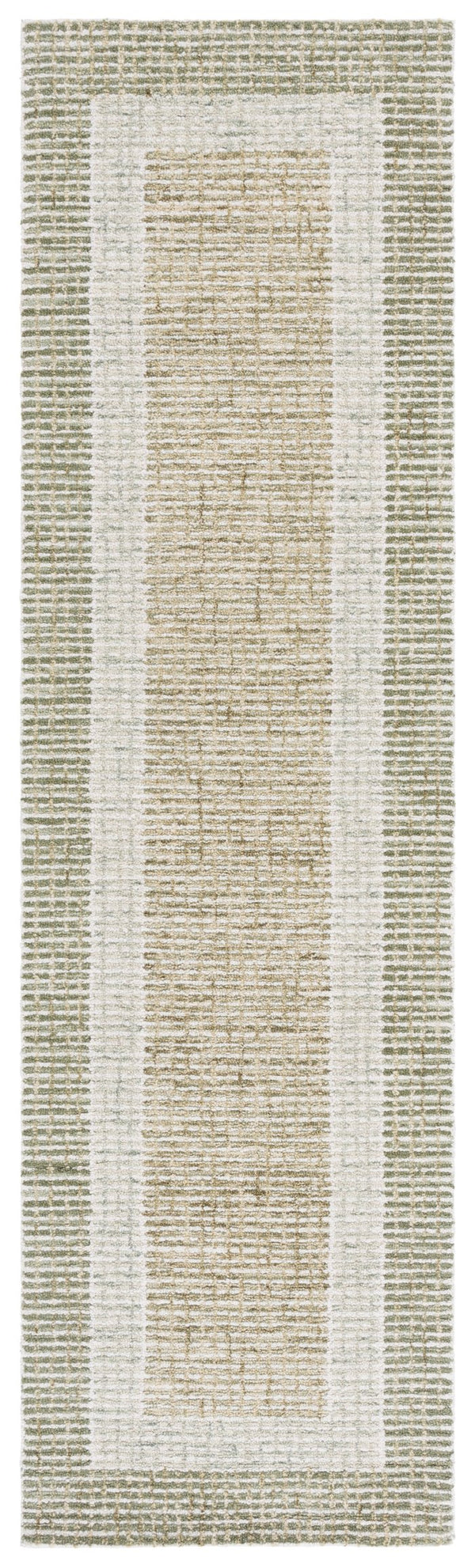 Safavieh Pine Hand-tufted Runner Rug - Elegant Modern Design In Chic Color Palette For Contemporary Homes Green ,Ivory 80% Wool,10% Cotton,10% Latex Pne705y-28