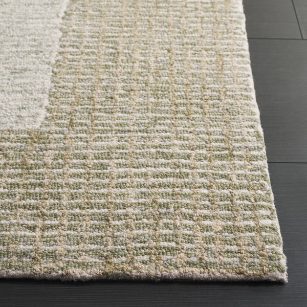 Safavieh Pine Hand-tufted Runner Rug - Elegant Modern Design In Chic Color Palette For Contemporary Homes Green ,Ivory 80% Wool,10% Cotton,10% Latex Pne705y-5