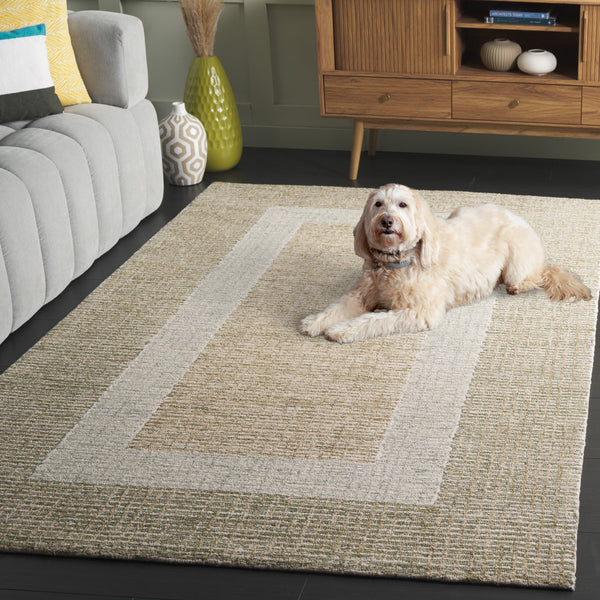 Safavieh Pine Hand-tufted Runner Rug - Elegant Modern Design In Chic Color Palette For Contemporary Homes Green ,Ivory 80% Wool,10% Cotton,10% Latex Pne705y-5