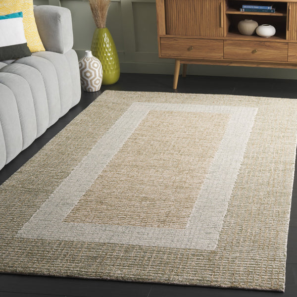 Safavieh Pine Hand-tufted Runner Rug - Elegant Modern Design In Chic Color Palette For Contemporary Homes Green ,Ivory 80% Wool,10% Cotton,10% Latex Pne705y-5
