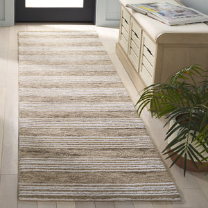 Safavieh Pine Modern Hand-tufted Area Rug - Contemporary Runner Rug For Elegant Home Décor And Comfort Ivory ,Taupe 80% Wool,10% Cotton,10% Latex Pne803e-28