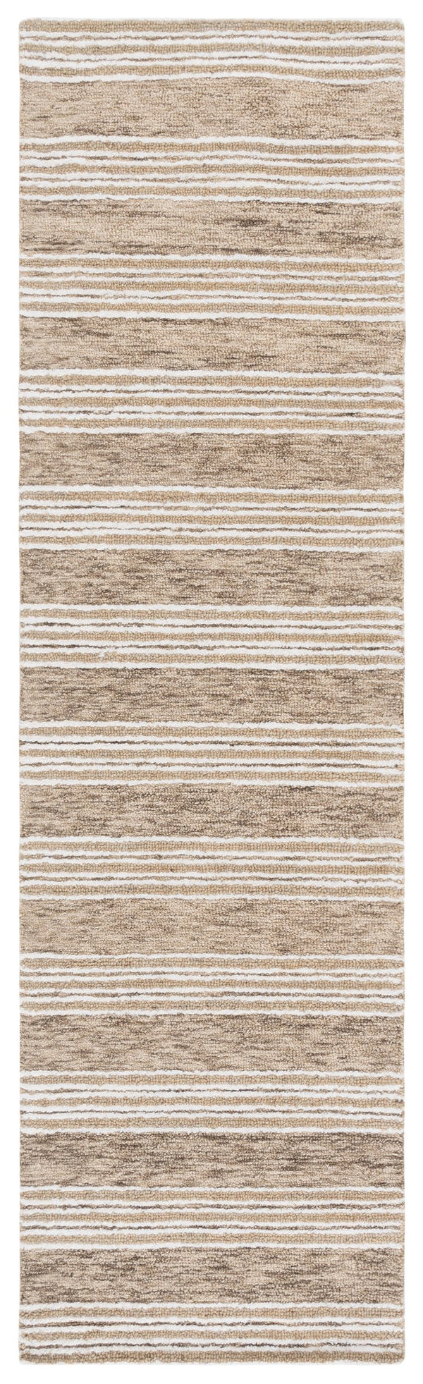 Safavieh Pine Modern Hand-tufted Area Rug - Contemporary Runner Rug For Elegant Home Décor And Comfort Ivory ,Taupe 80% Wool,10% Cotton,10% Latex Pne803e-28