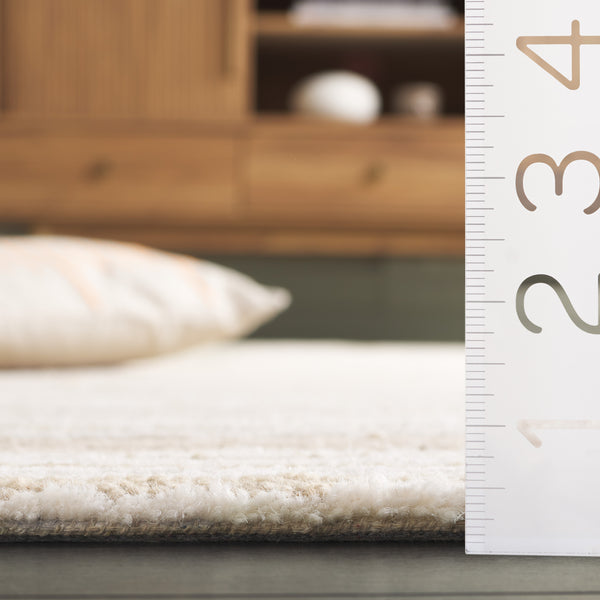 Safavieh Pine Modern Hand-tufted Area Rug - Contemporary Runner Rug For Elegant Home Décor And Comfort Ivory ,Taupe 80% Wool,10% Cotton,10% Latex Pne803e-5