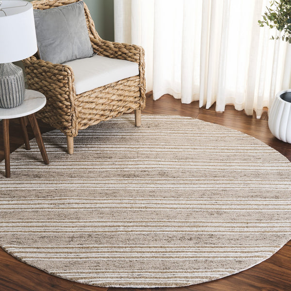 Safavieh Pine Modern Hand-tufted Area Rug - Contemporary Runner Rug For Elegant Home Décor And Comfort Ivory ,Taupe 80% Wool,10% Cotton,10% Latex Pne803e-6r