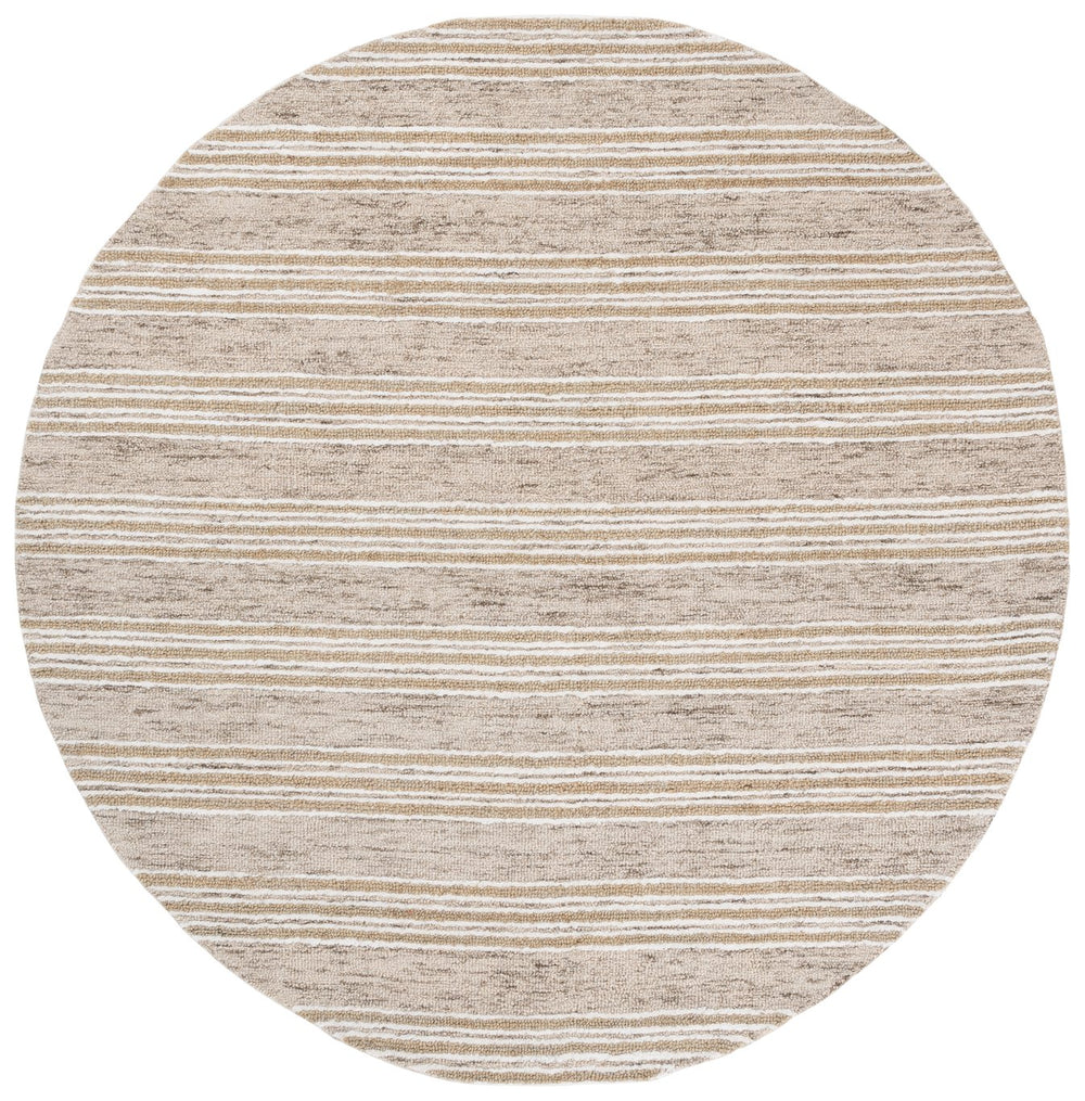 Safavieh Pine Modern Hand-tufted Area Rug - Contemporary Runner Rug For Elegant Home Décor And Comfort Ivory ,Taupe 80% Wool,10% Cotton,10% Latex Pne803e-6r