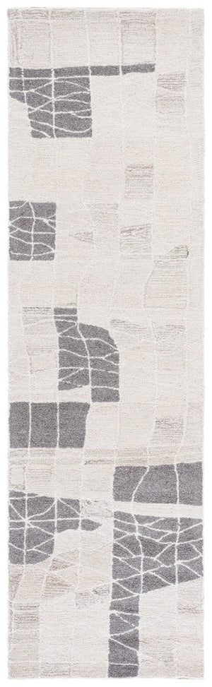 Safavieh Pine Modern Runner Area Rug - Luxurious Hand-tufted Wool Blend For Elegant Home Décor Centerpiece Ivory ,Light Brown 80% Wool,10% Cotton,10% Latex Pne804t-28