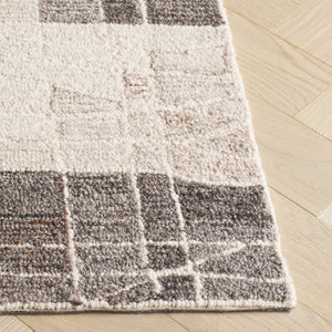 Safavieh Pine Modern Runner Area Rug - Luxurious Hand-tufted Wool Blend For Elegant Home Décor Centerpiece Ivory ,Light Brown 80% Wool,10% Cotton,10% Latex Pne804t-5