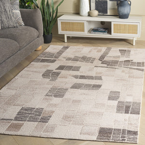 Safavieh Pine Luxurious Hand-tufted Area Rug - Modern Design For Stylish Home Decor And Comfort Underfoot Ivory ,Light Brown 80% Wool,10% Cotton,10% Latex Pne804t-4