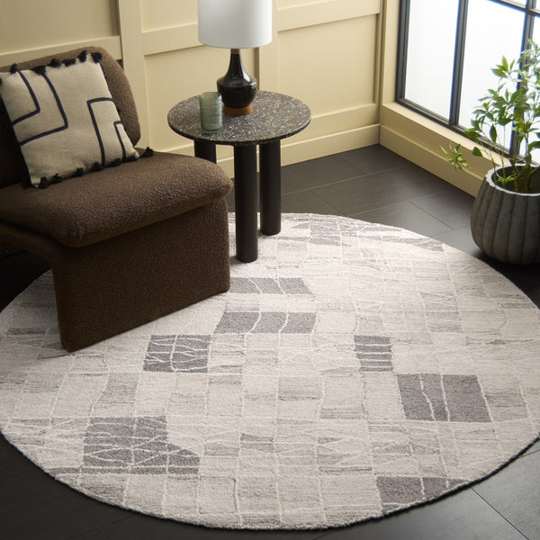 Safavieh Pine Luxurious Hand-tufted Area Rug - Modern Design For Stylish Home Decor And Comfort Underfoot Ivory ,Light Brown 80% Wool,10% Cotton,10% Latex Pne804t-4