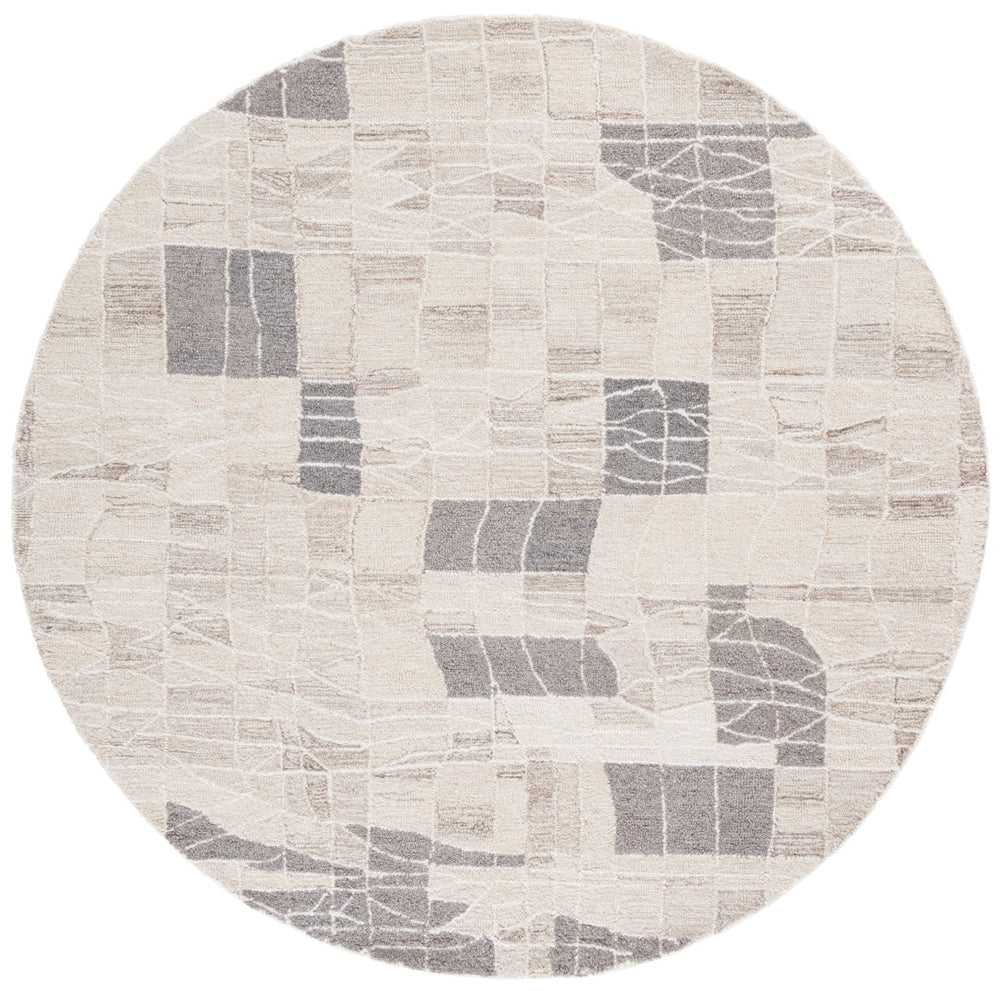 Safavieh Pine Luxurious Hand-tufted Area Rug - Modern Design For Stylish Home Decor And Comfort Underfoot Ivory ,Light Brown 80% Wool,10% Cotton,10% Latex Pne804t-4