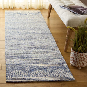 Safavieh Pine805m Hand-tufted Indian Area Rug - Luxurious Wool Blend For Comfort And Style In Any Space Blue ,Ivory 80% Wool,10% Cotton,10% Latex Pne805m-4