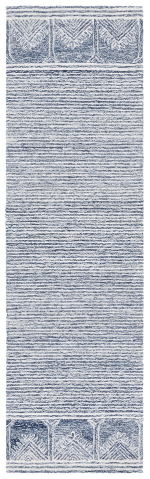 Safavieh Pine805m Hand-tufted Indian Area Rug - Luxurious Wool Blend For Comfort And Style In Any Space Blue ,Ivory 80% Wool,10% Cotton,10% Latex Pne805m-4