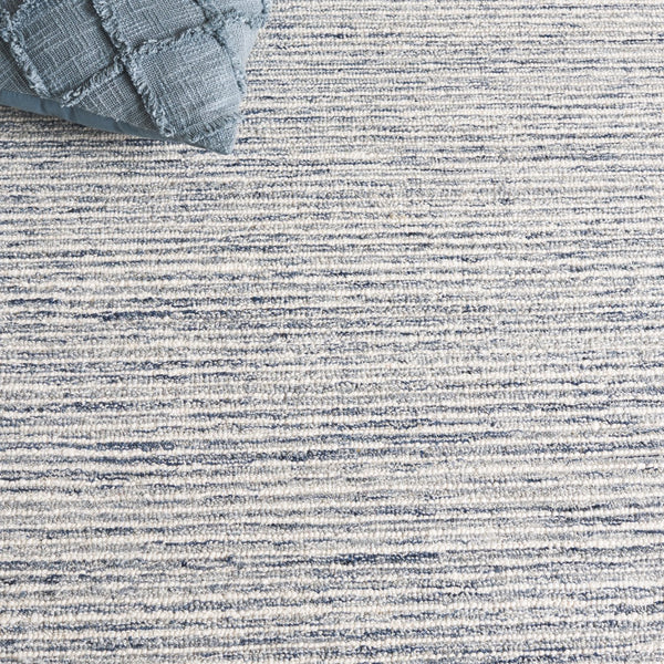 Safavieh Pine805m Luxurious Hand-tufted Runner Rug With Elegant Modern Design For Contemporary Spaces Blue ,Ivory 80% Wool,10% Cotton,10% Latex Pne805m-5