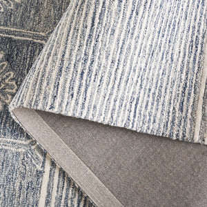 Safavieh Pine805m Luxurious Hand-tufted Runner Rug With Elegant Modern Design For Contemporary Spaces Blue ,Ivory 80% Wool,10% Cotton,10% Latex Pne805m-5