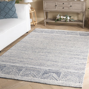 Safavieh Pine805m Hand-tufted Indian Area Rug - Luxurious Wool Blend For Comfort And Style In Any Space Blue ,Ivory 80% Wool,10% Cotton,10% Latex Pne805m-4